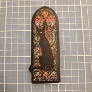 10/$10 Sticker Stained Glass Black Cat Theme Wicca Witchy Goth